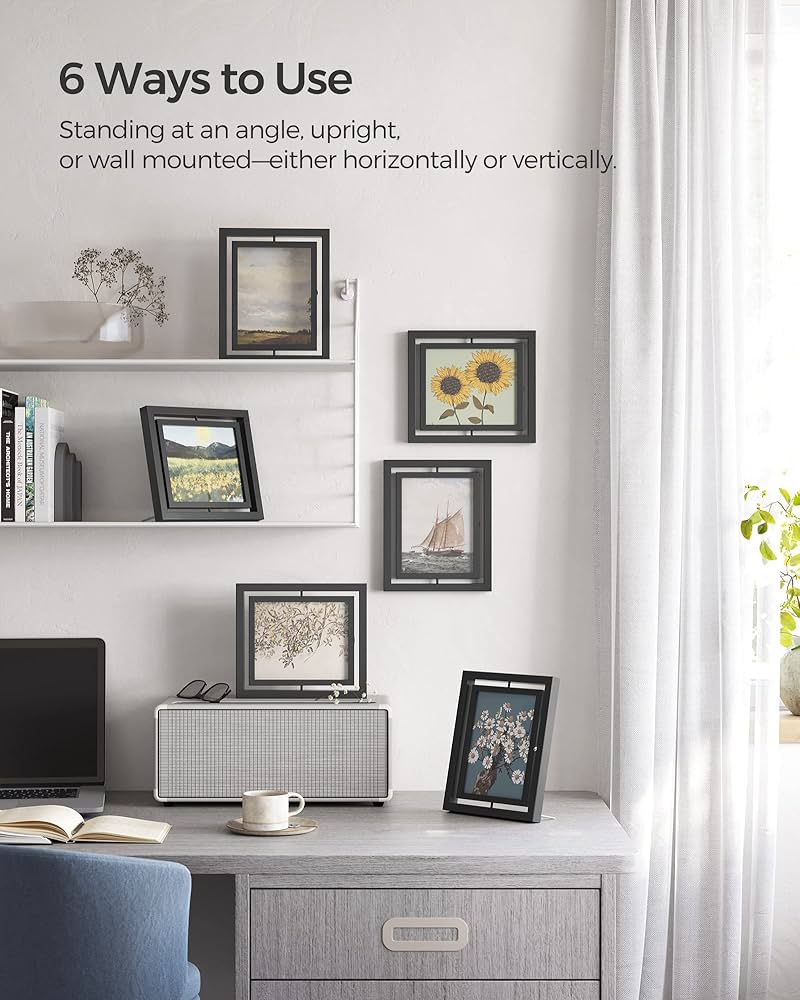 Amazon.com - SONGMICS Picture Frames, Set of 2 Rotating